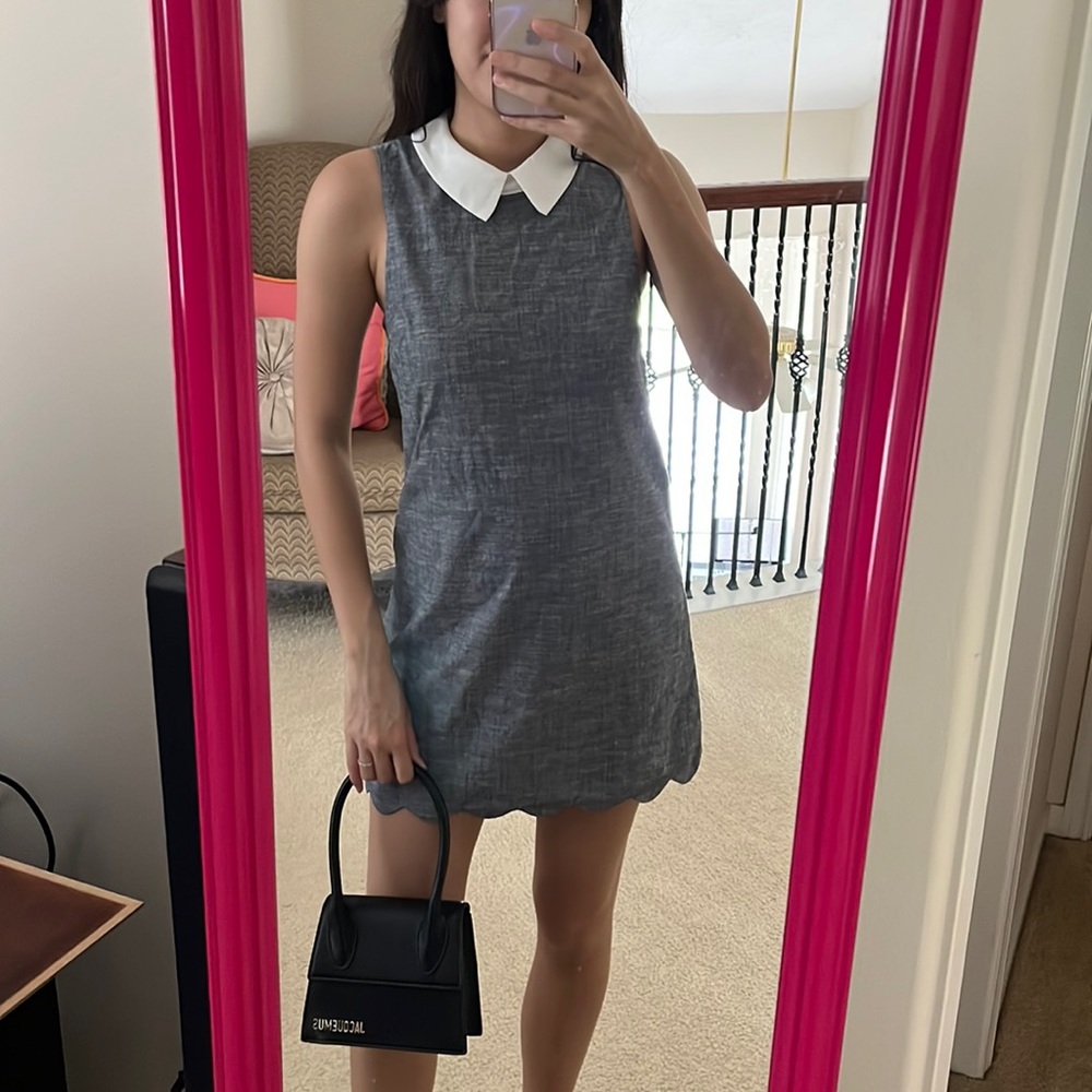 Collared gray dress